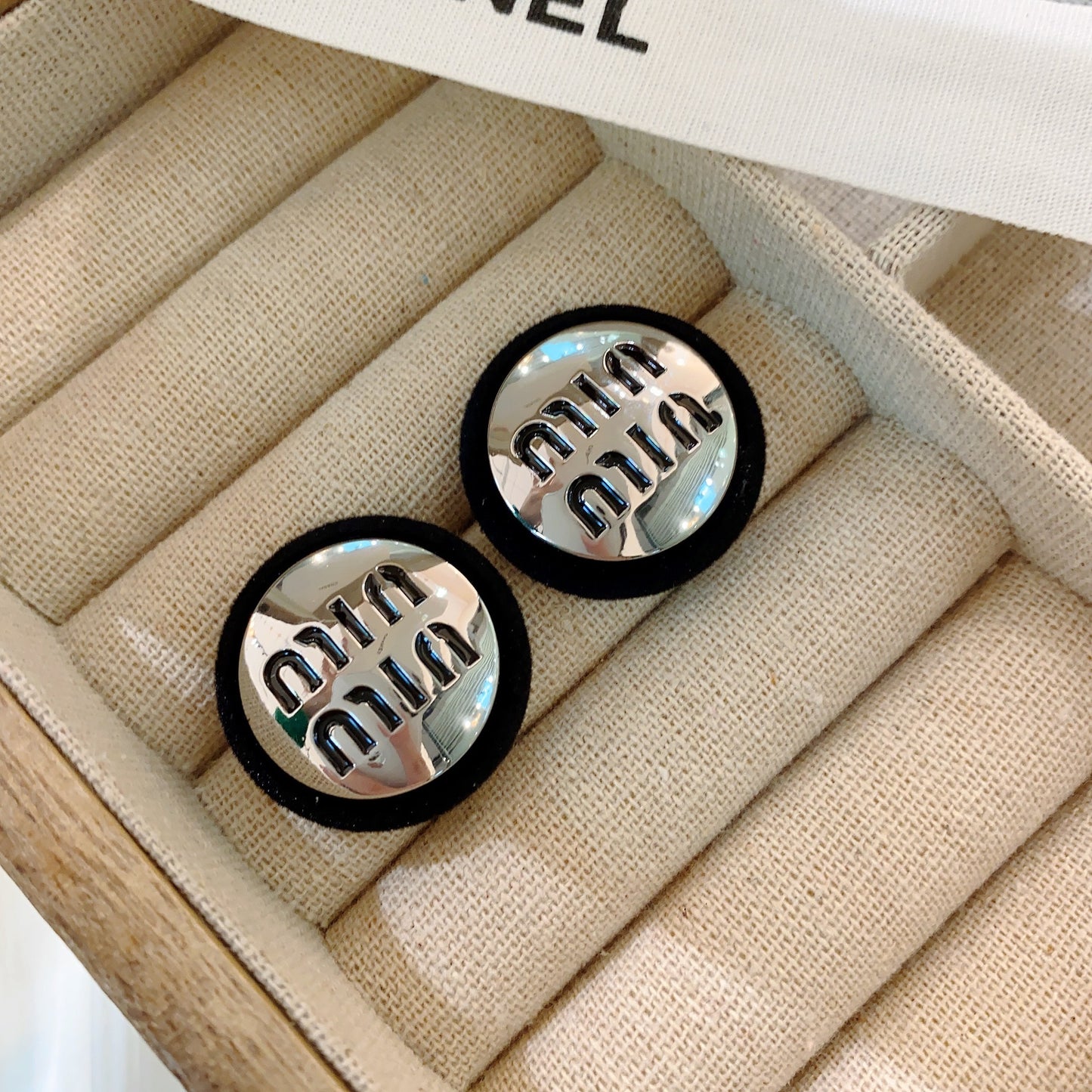 Women's Round Flocking Fashion Simple Temperament Alloy Earrings