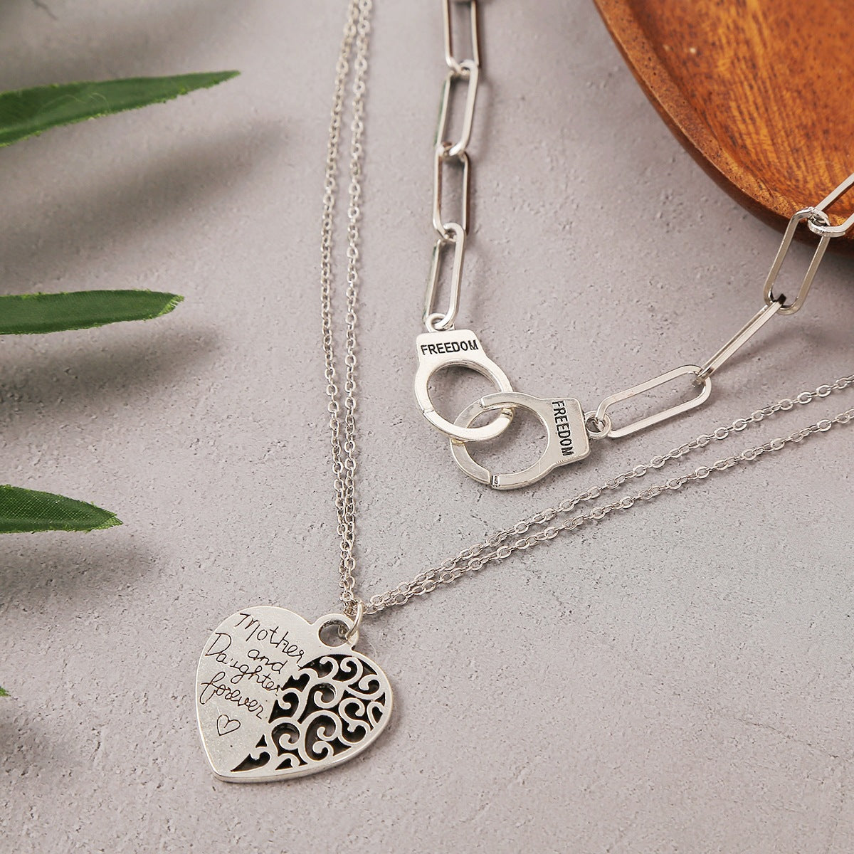 Women's And Daughter Letter Love Tree Of Necklaces