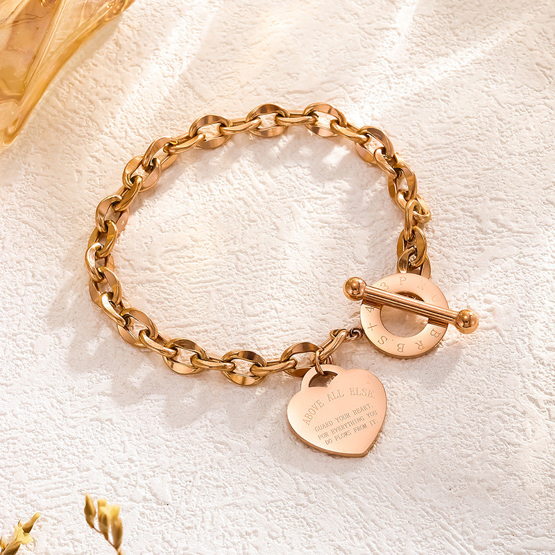 Love Stainless Steel Personality Buckle Popular Bracelets