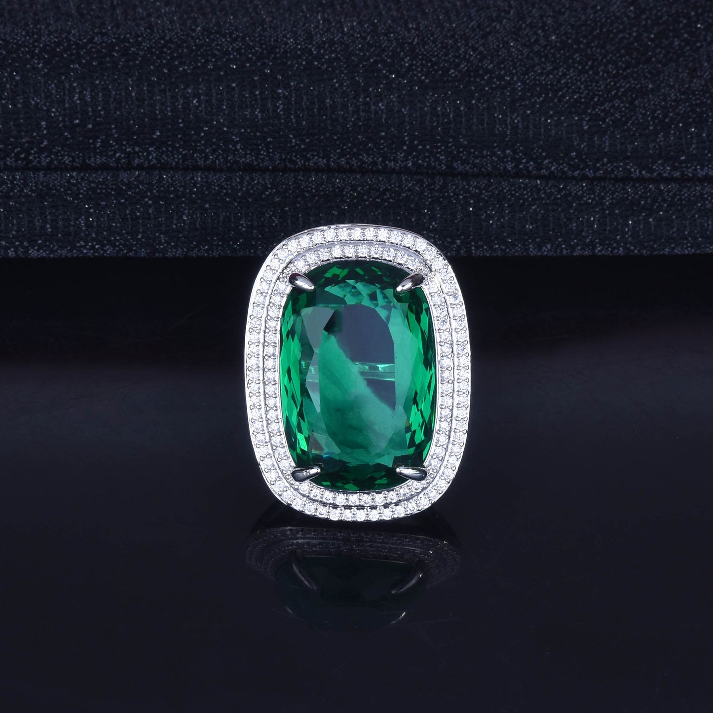Fat Rectangular Royal Blue Bird's Nest Rings
