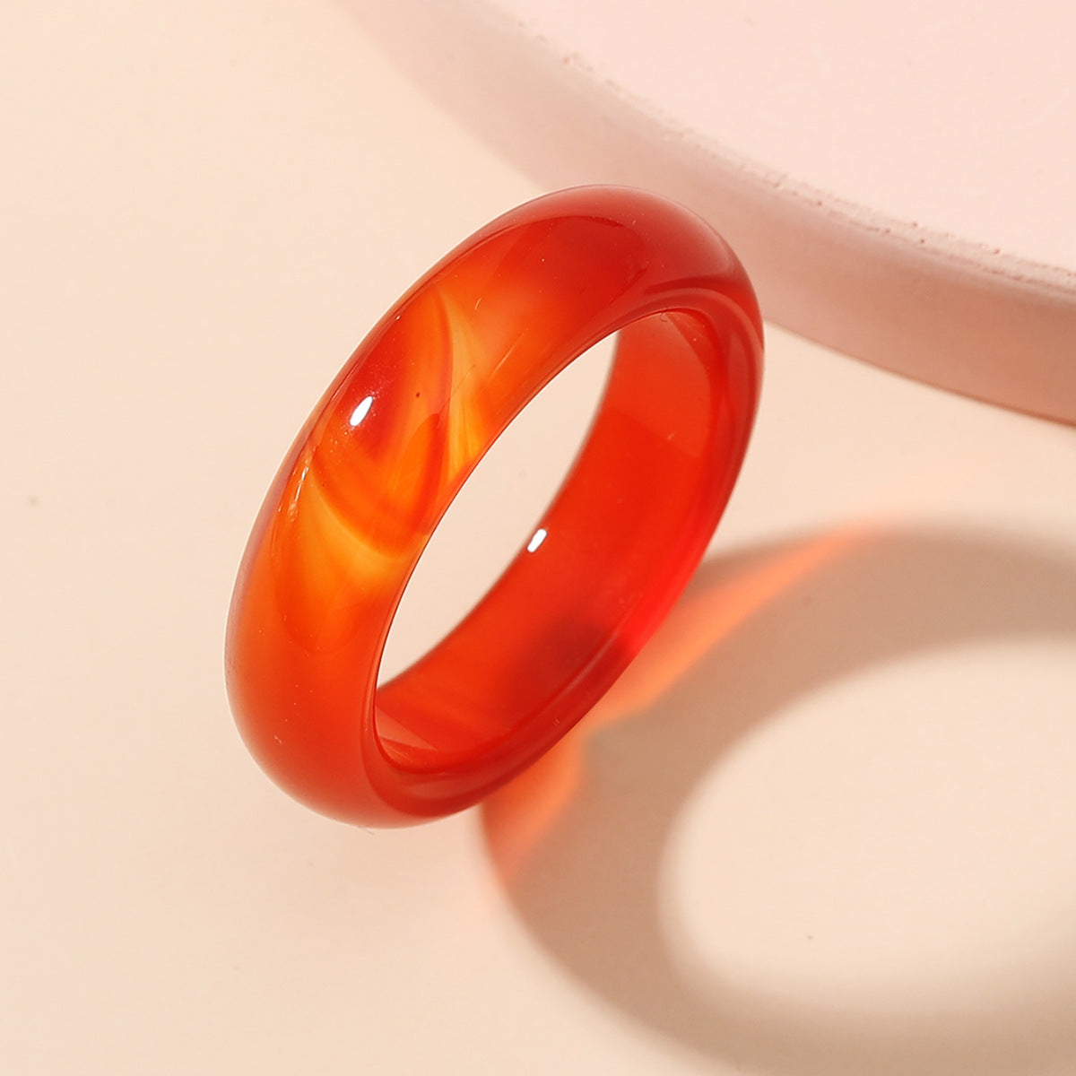 Agate Green Chalcedony Iced Female Hand-held Rings