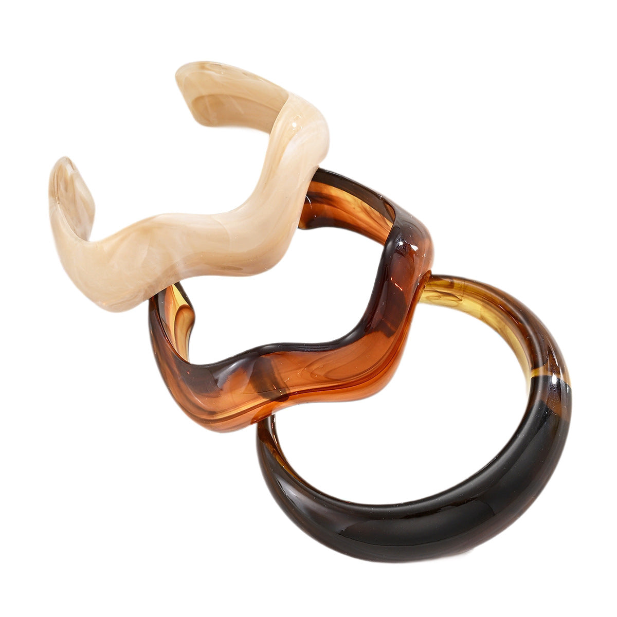 Open-ended Retro Hawksbill Color Streamline Design Light Luxury Bracelet
