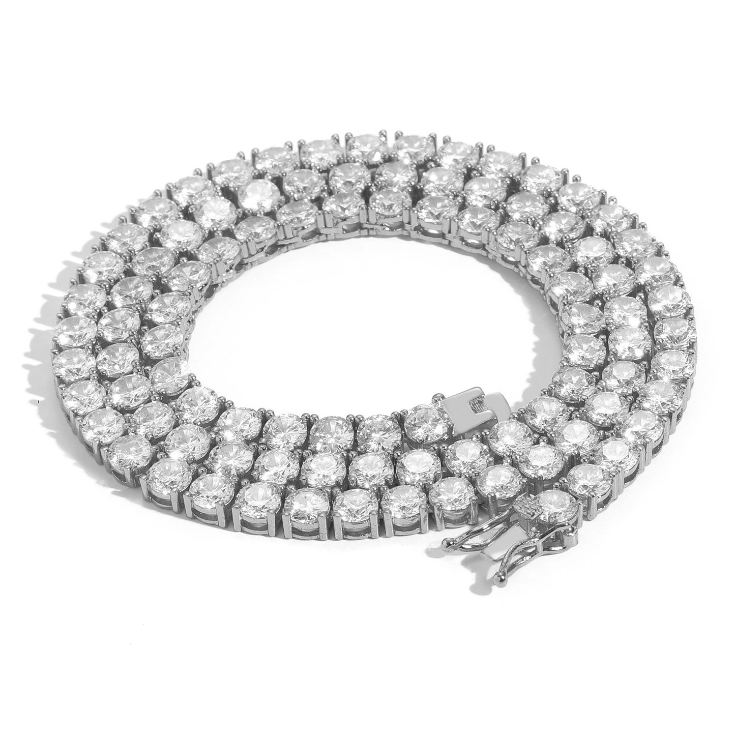 Men's Hip Hop Tennis Chain Single Row Necklaces