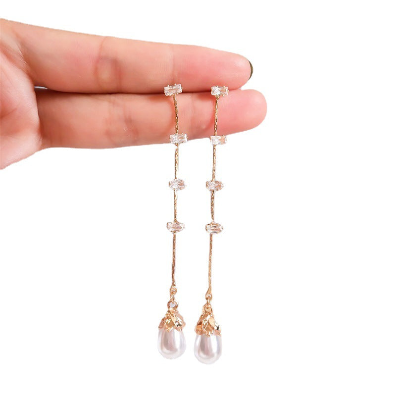 Pearl Grace Ear Hooks Vintage Court Style Elegant Rings