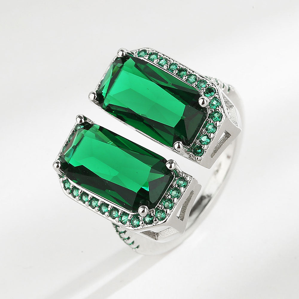 Ornament Male Court French Shiny Zircon Rings