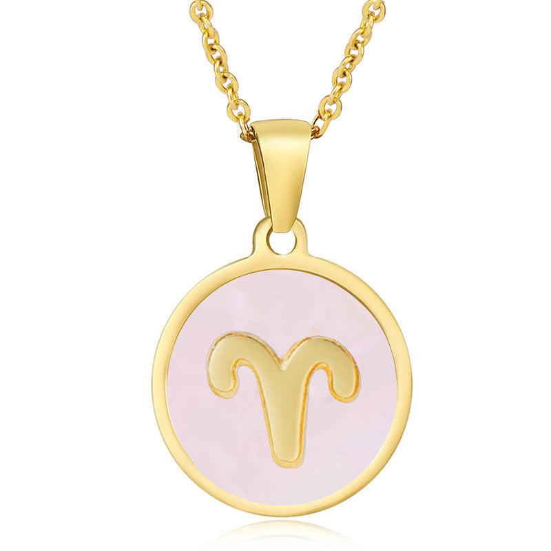 Shell Twee Constellations Stainless Constellation Pendant Necklaces