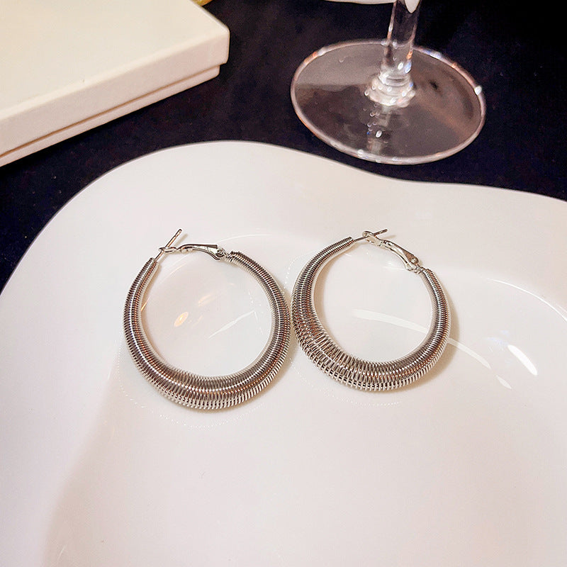 Large Hoop Winter Incense Circle Trendy Grace Earrings