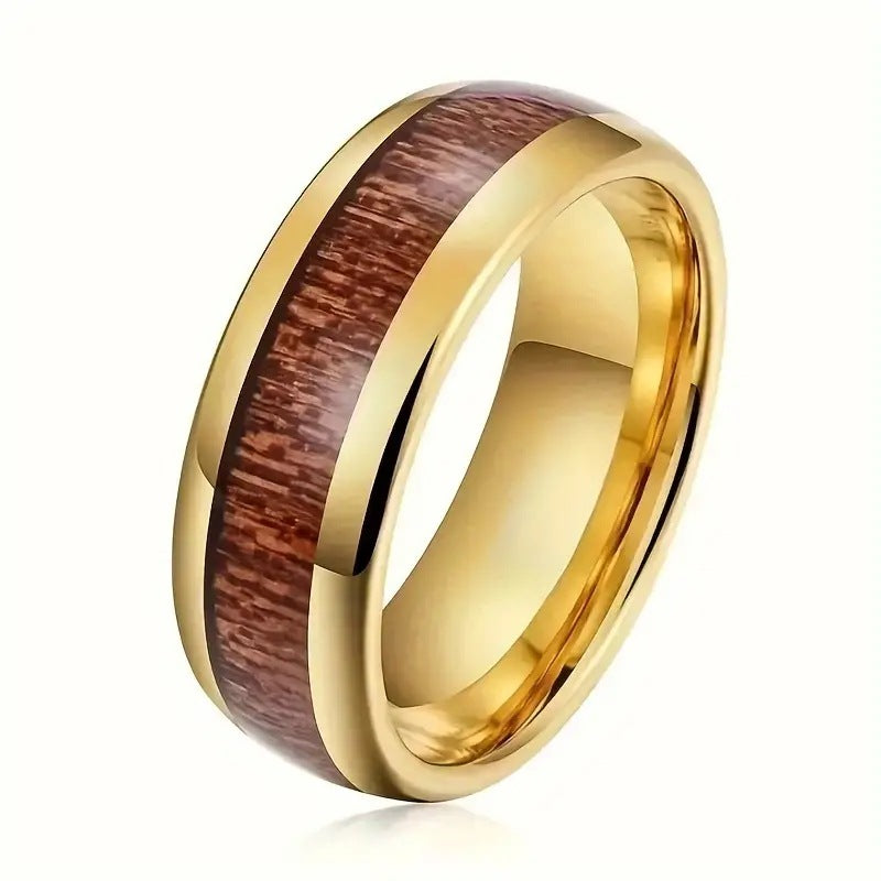 Inlaid Rosewood High Quality Stainless Steel Source Spherical Golden Wood Rings