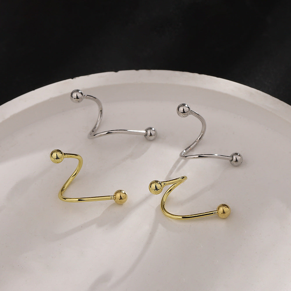 Women's Spring Ear Clip Pu Fashion Trendy Fan Earrings