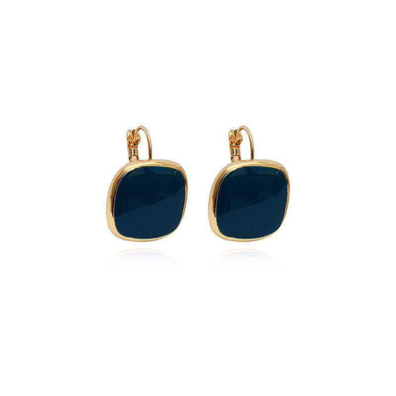 Women's Style Graceful Geometric Square Ear Clip Earrings