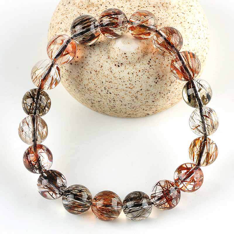 Super Seven Glimmerarmbänder aus natürlichem Schwarzgold