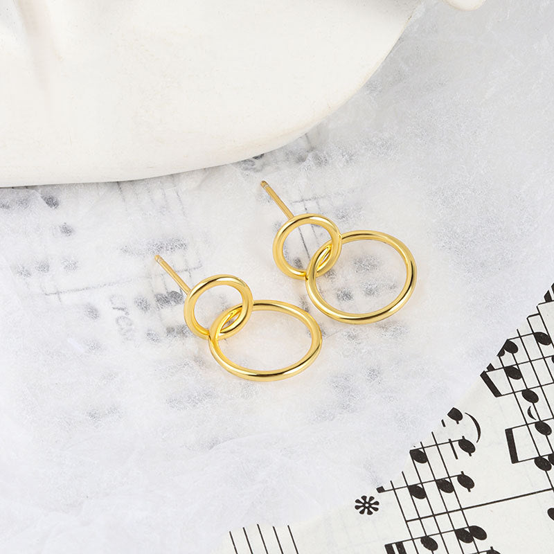 Women's Elegant Jewelry Exaggerated Big And Small Earrings