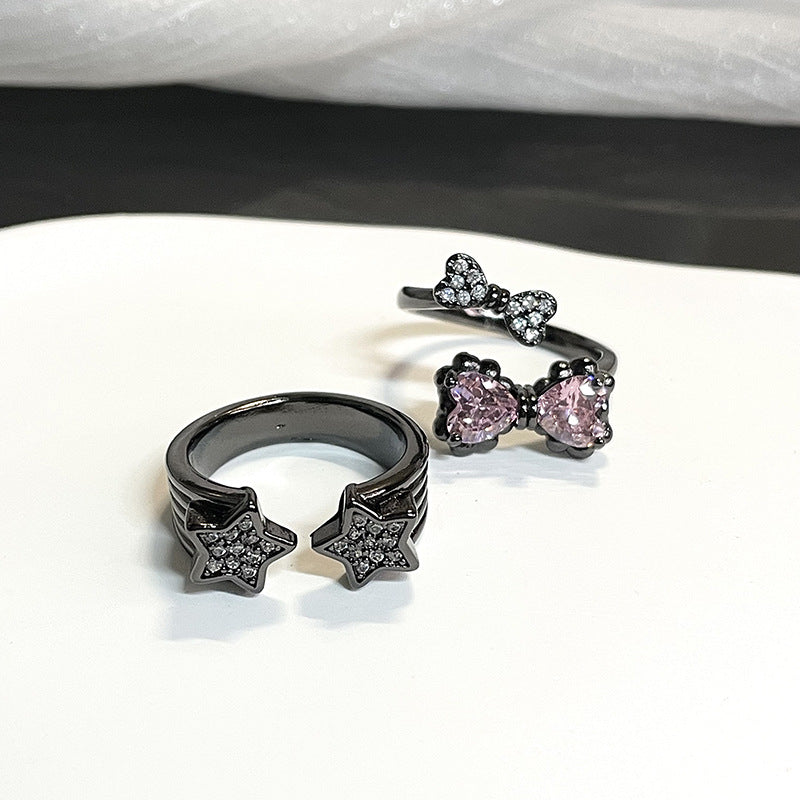 Star Open-end Female Dark Personality Affordable Luxury Rings