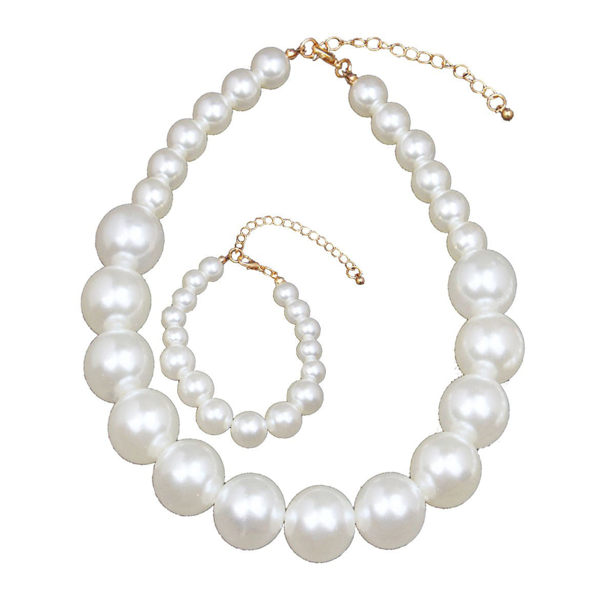 Retro Large Particle Imitation Pearl Female Bride Earrings