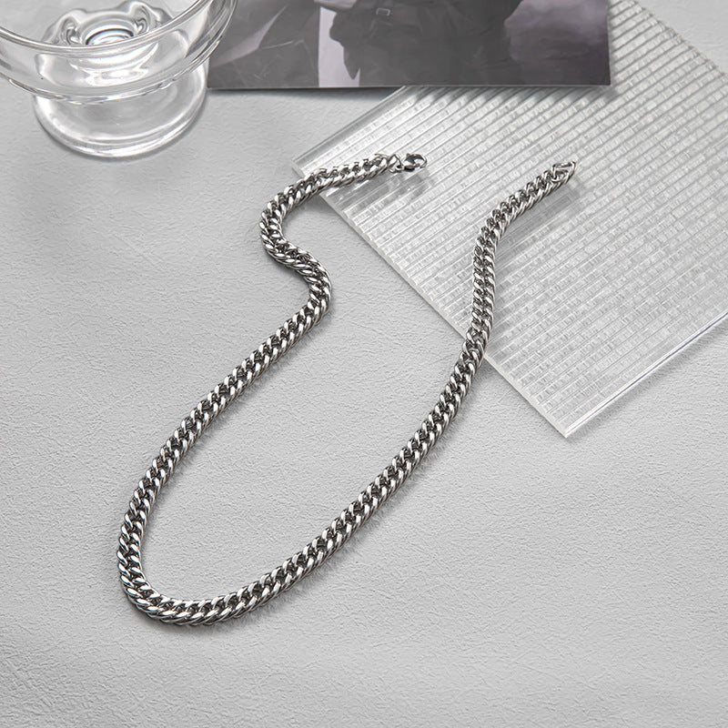 Chain Stainless Steel Double Buckle Encrypted Necklaces