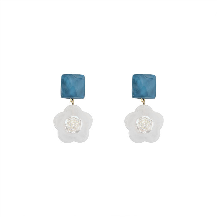 And Flower Fresh Simple Female Trendy Elegant Earrings