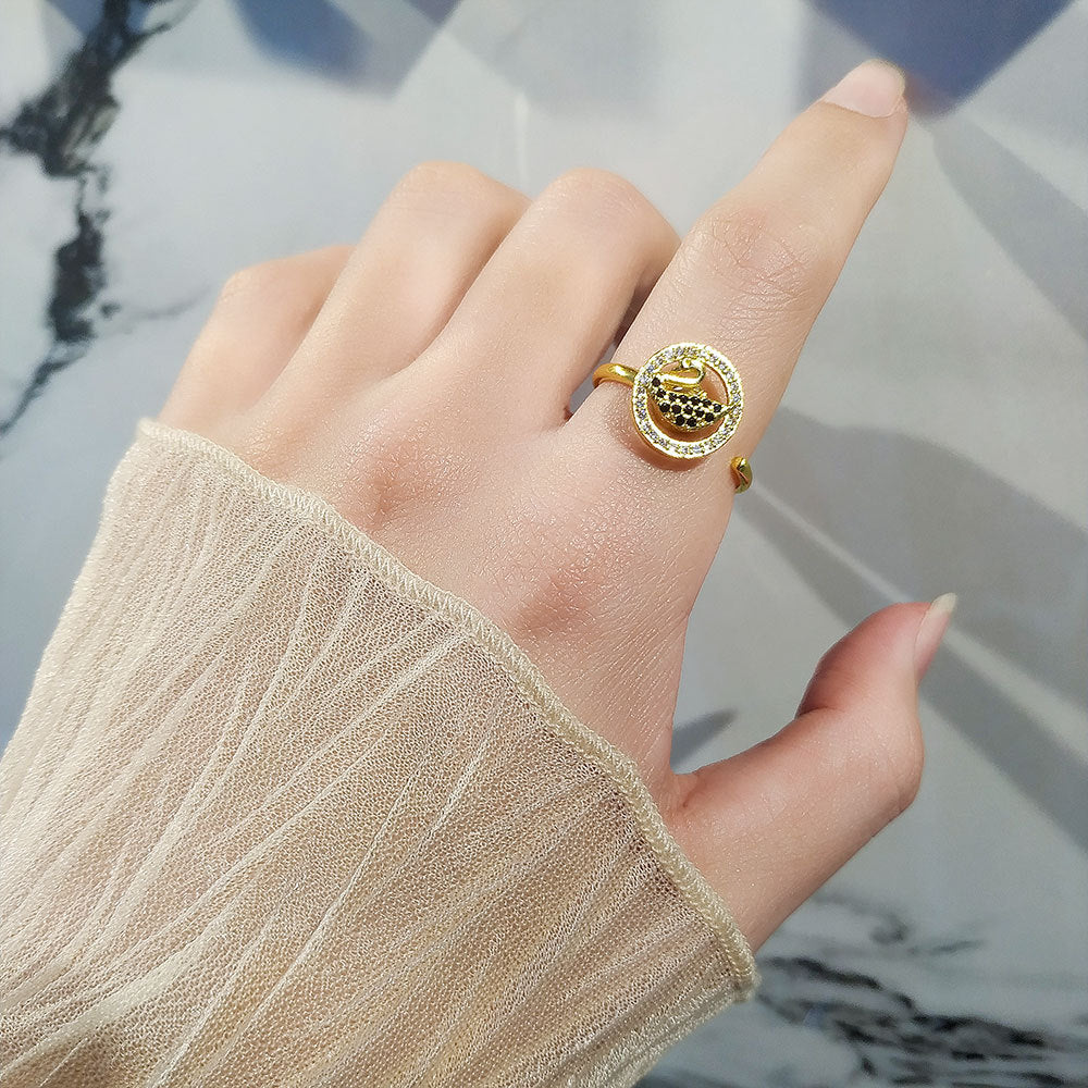 Goose Spinning Personality Minimalist Elegant Design Rings