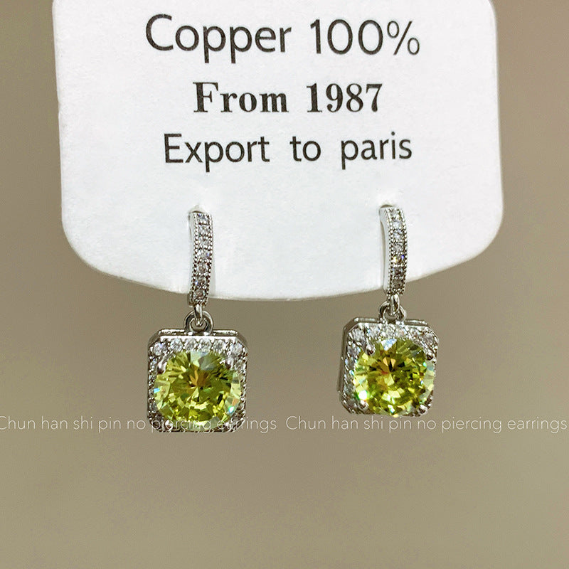 Korean Style Sugar Zircon Light Luxury High-grade Exquisite Versatile Dignified Ear Clip