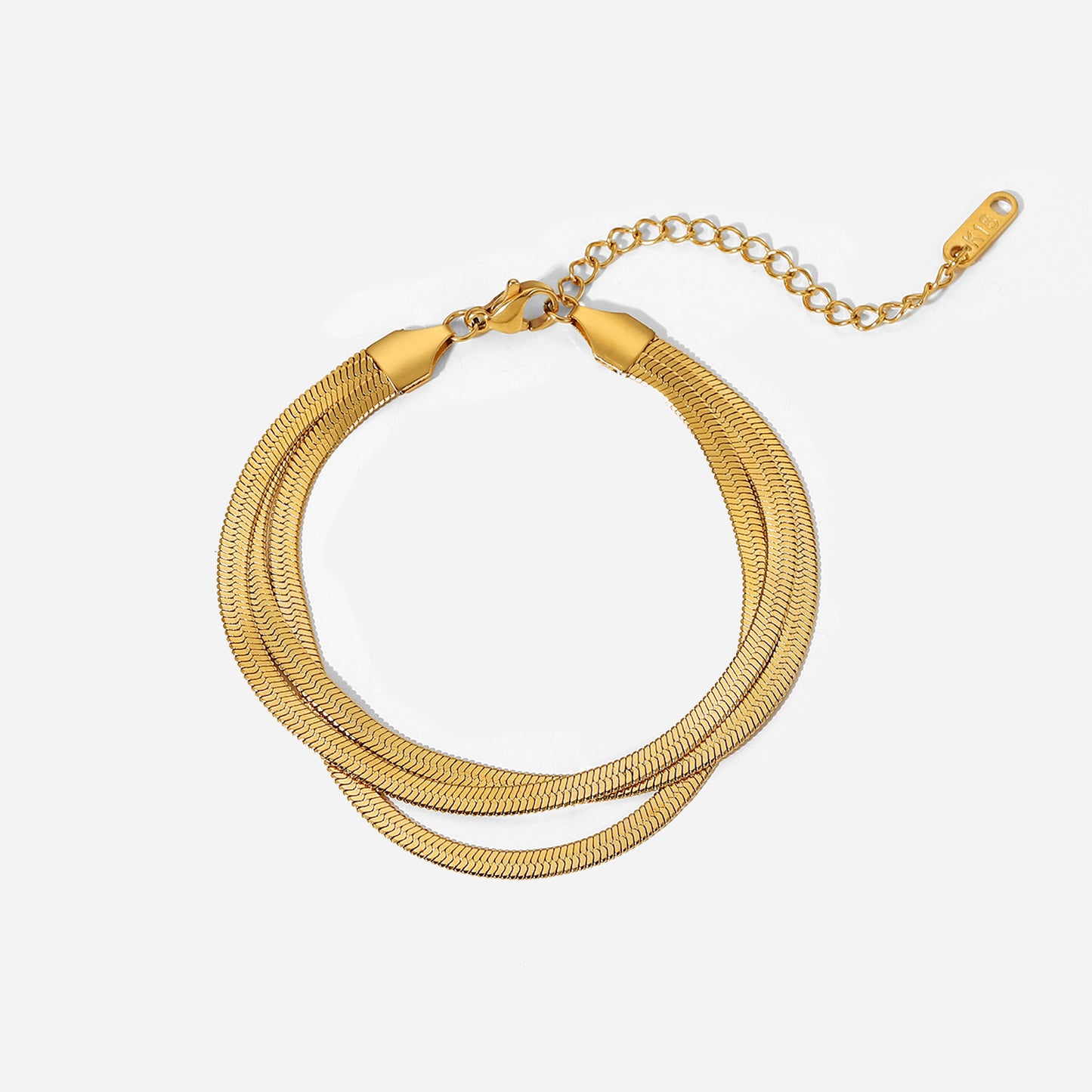 Damen-Kettenarmbandschmuck, vergoldete, stapelbare Armbänder