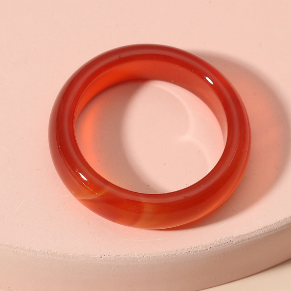 Agate Green Chalcedony Iced Female Hand-held Rings
