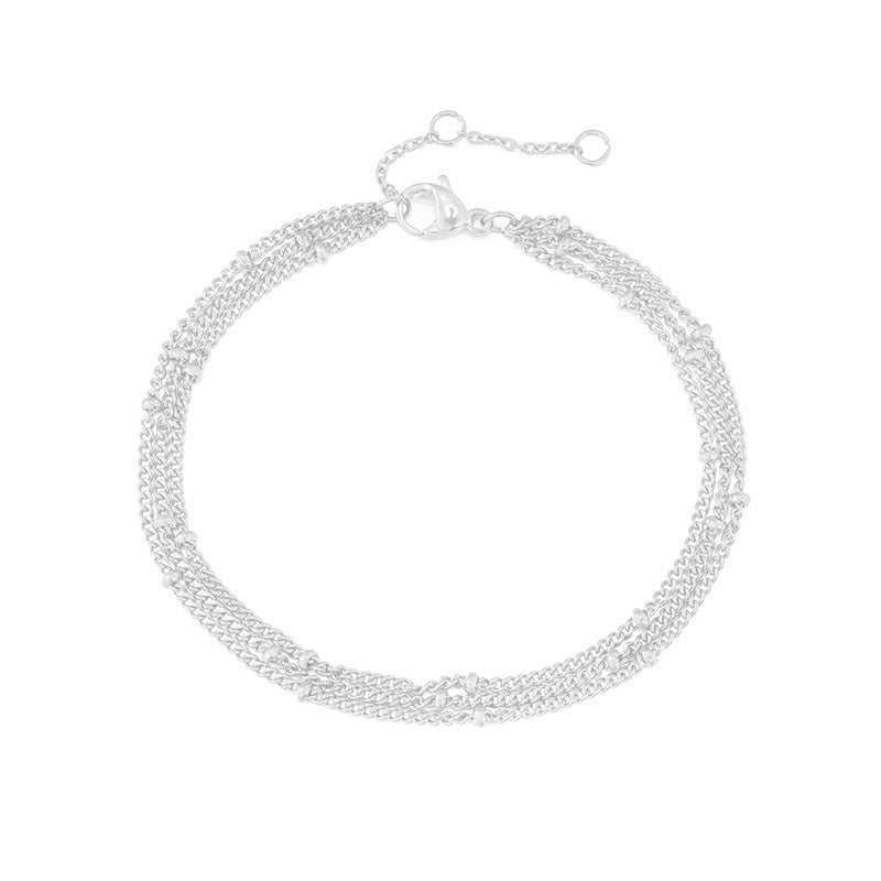 Klassische Damen-Armbänder aus Edelstahl mit einfachen Perlen