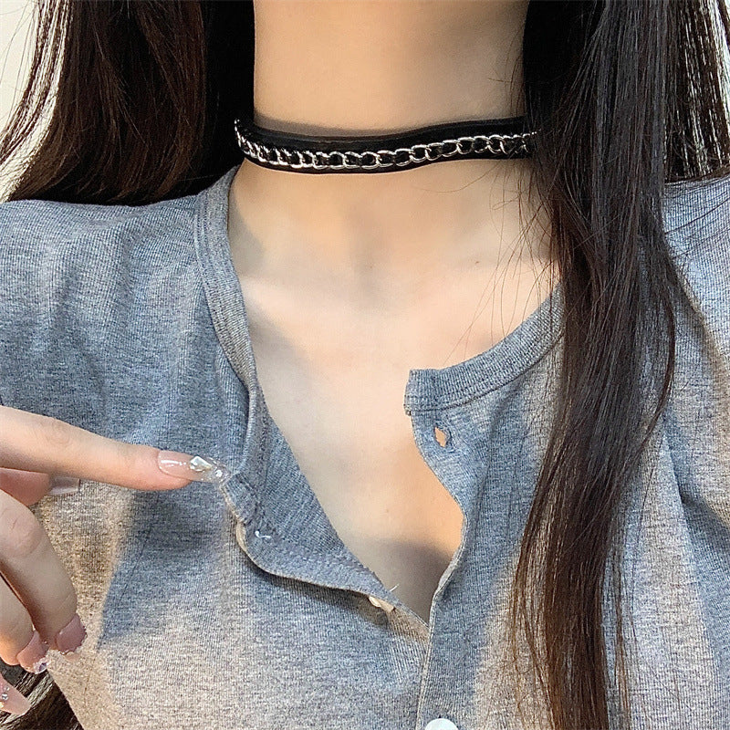 Colliers en cuir de haute qualité Punk Vintage en métal vieilli pour femmes