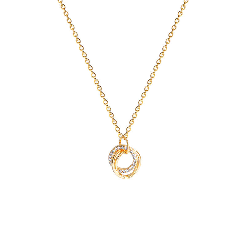 Acier titane double cercle pour femmes pour colliers gracieux et tendance