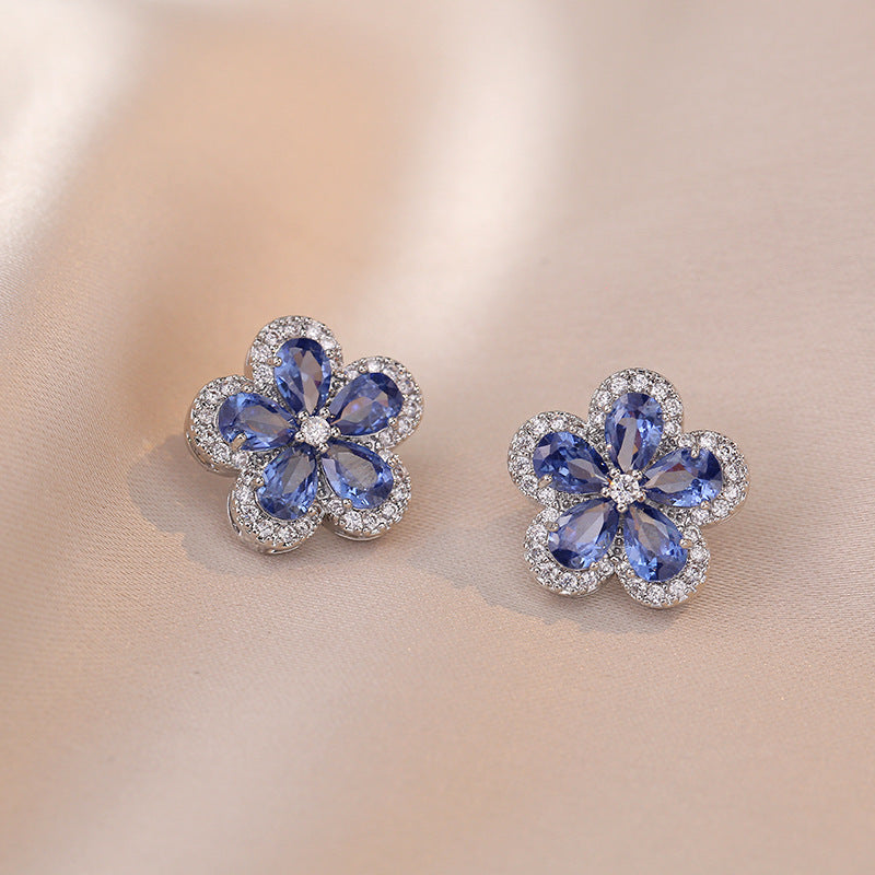 Zircon ensemble cadeau romantique pétale bijoux colliers