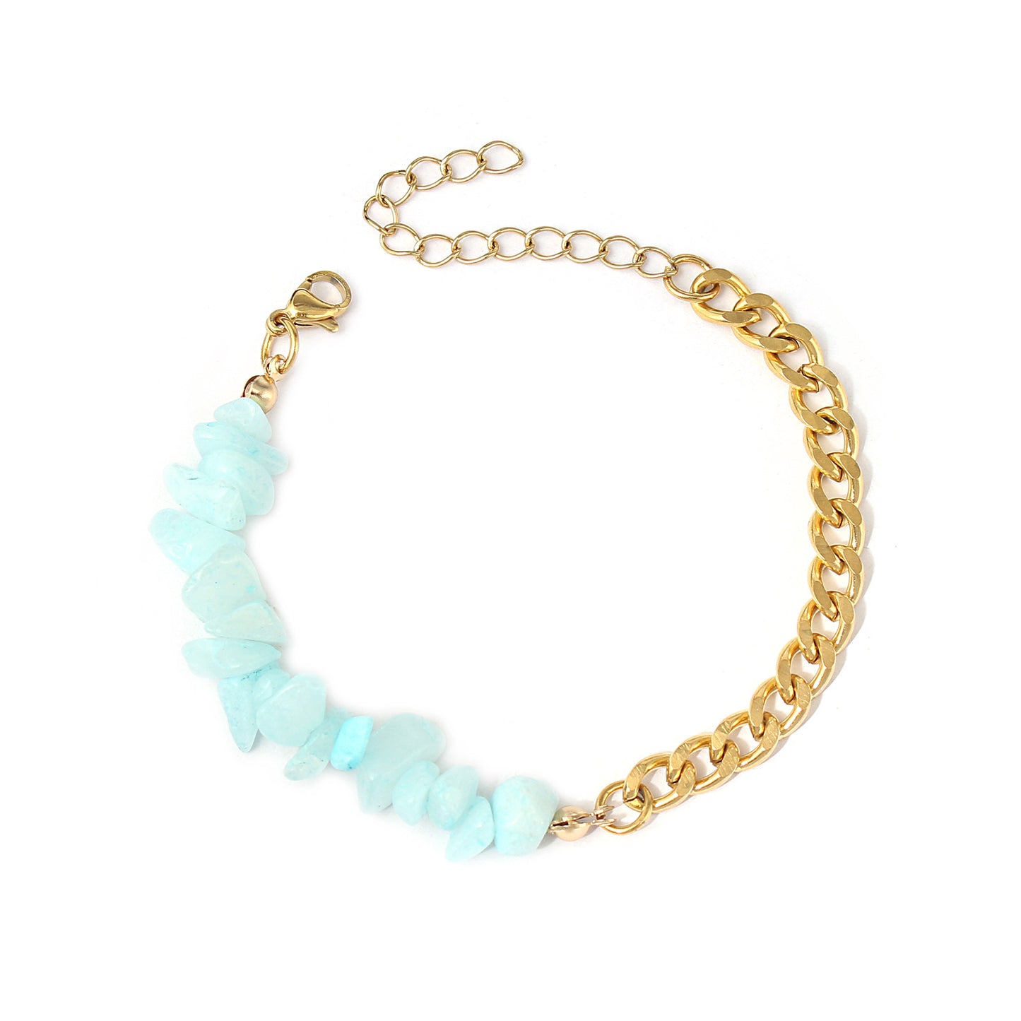 Women's Summer Vacation Natural Stone Crystal Gravel Bracelets