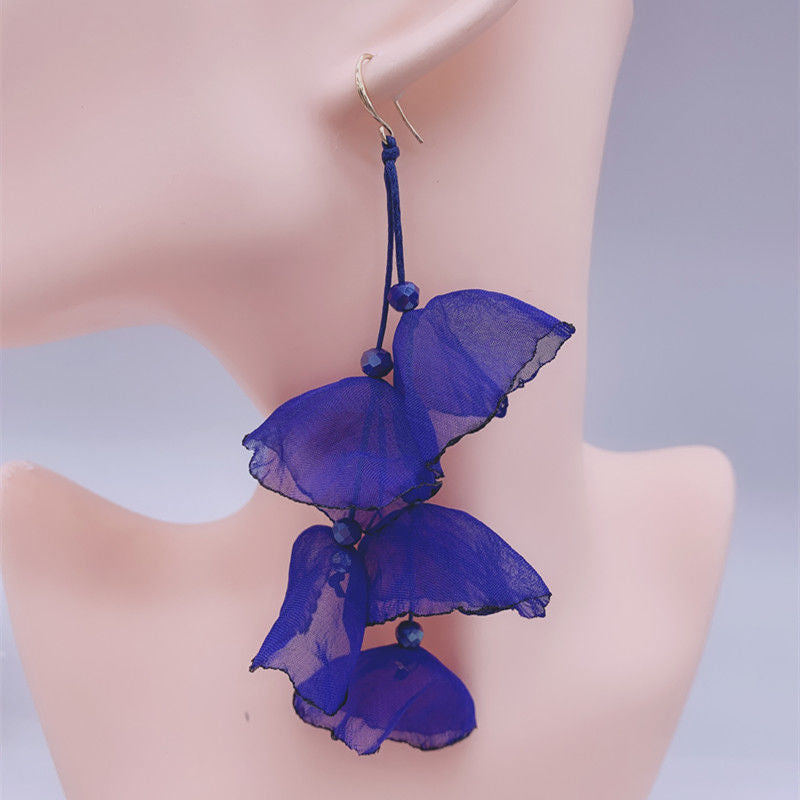 Petal Long Elegant Han Style Fashion Earrings