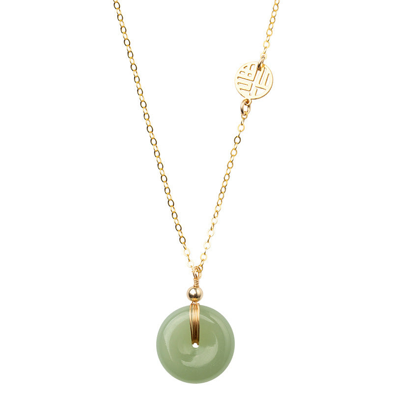 Buckle Temperament National Style Design Sense Jasper Clavicle Necklaces