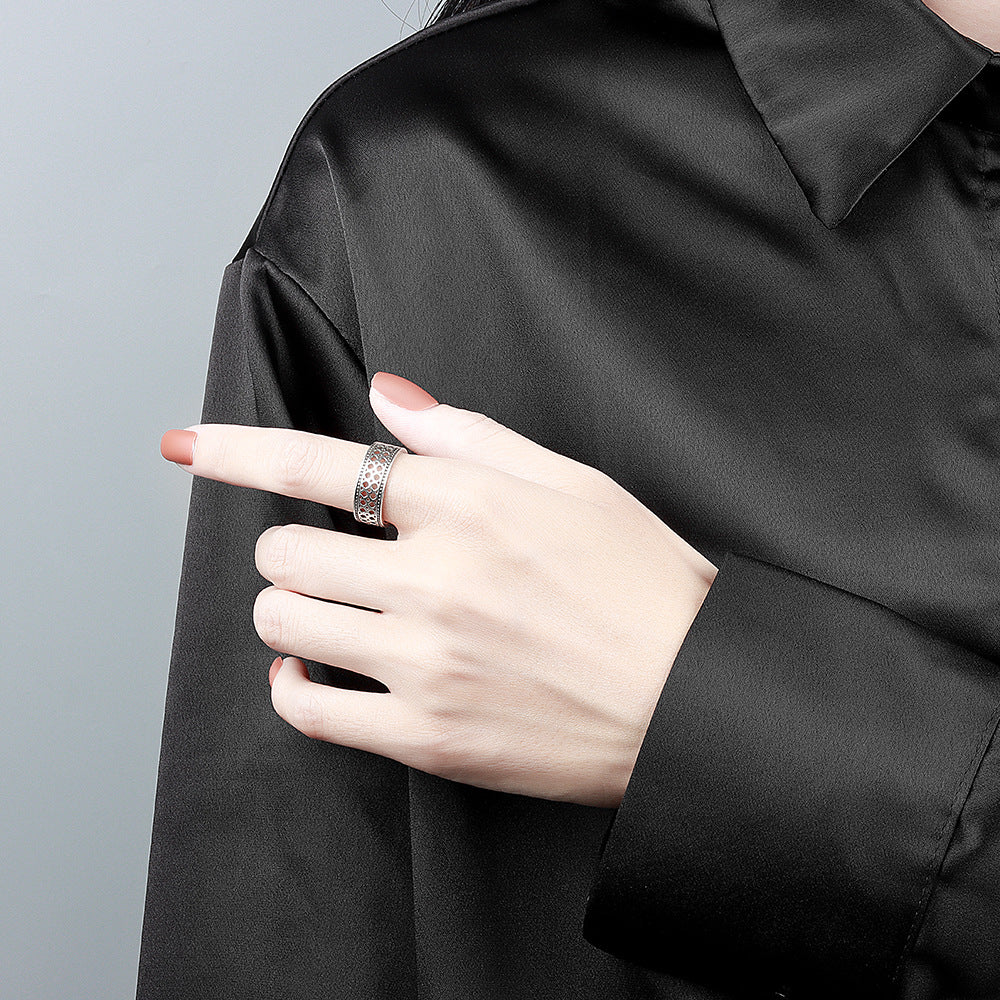 Fashion Personality And Creativity Hollow Plum Sterling Rings