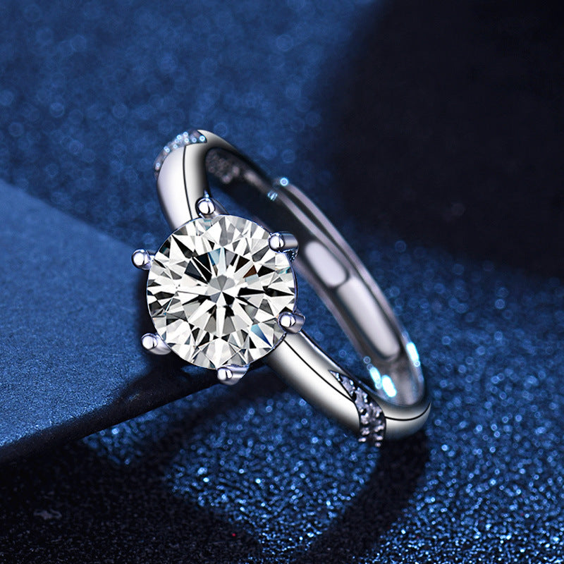 Women's Fashion Simple Karat Diamond Proposal Source Rings