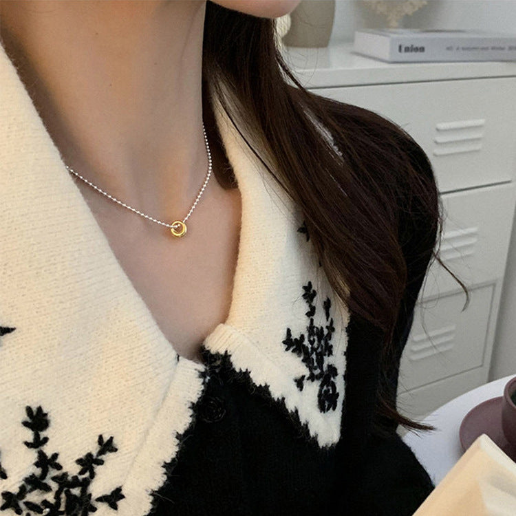 Pendentif en métal pour femmes, colliers de personnalité rétro et minimalisme