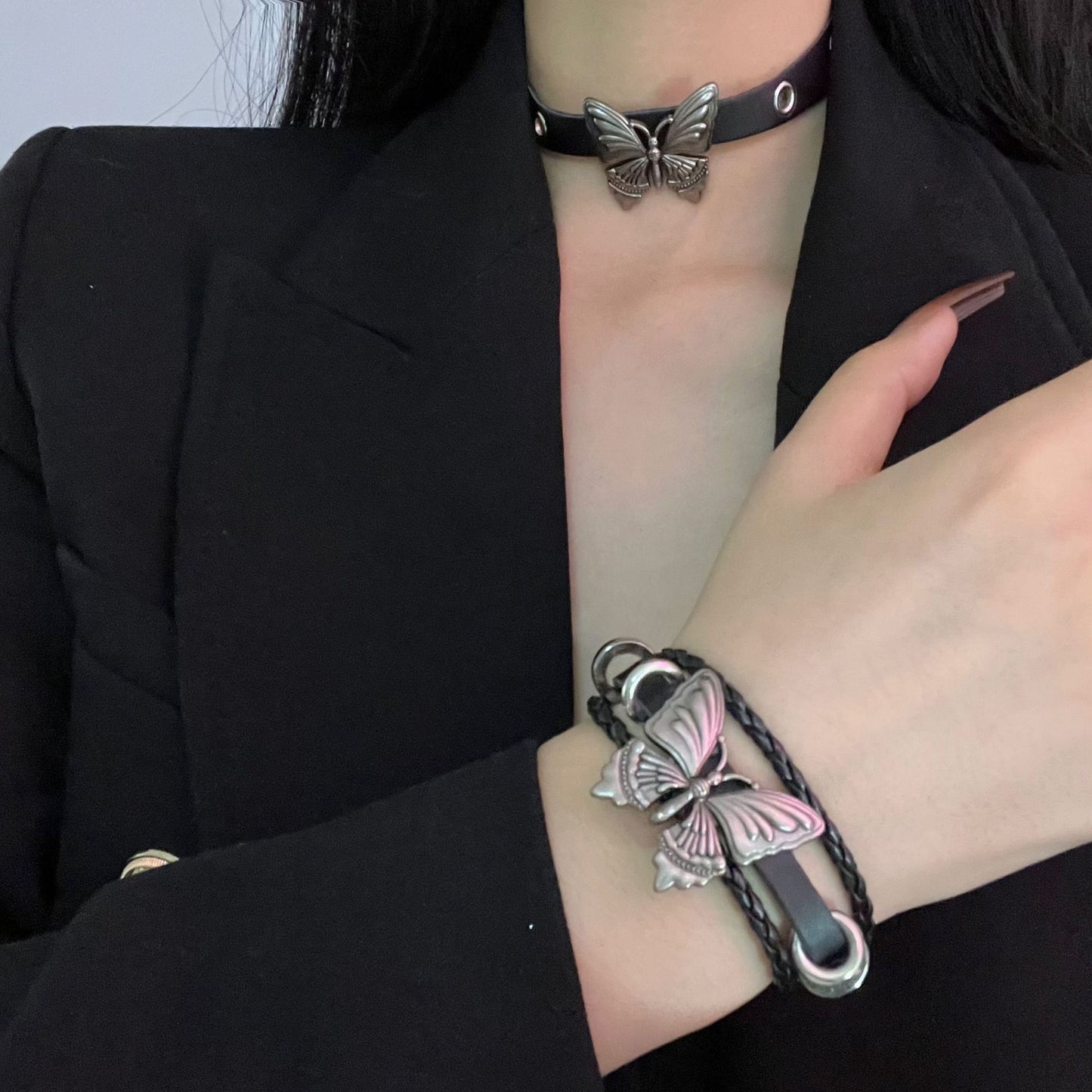 Rock Leather Neckband Shia Retro Chain Necklaces
