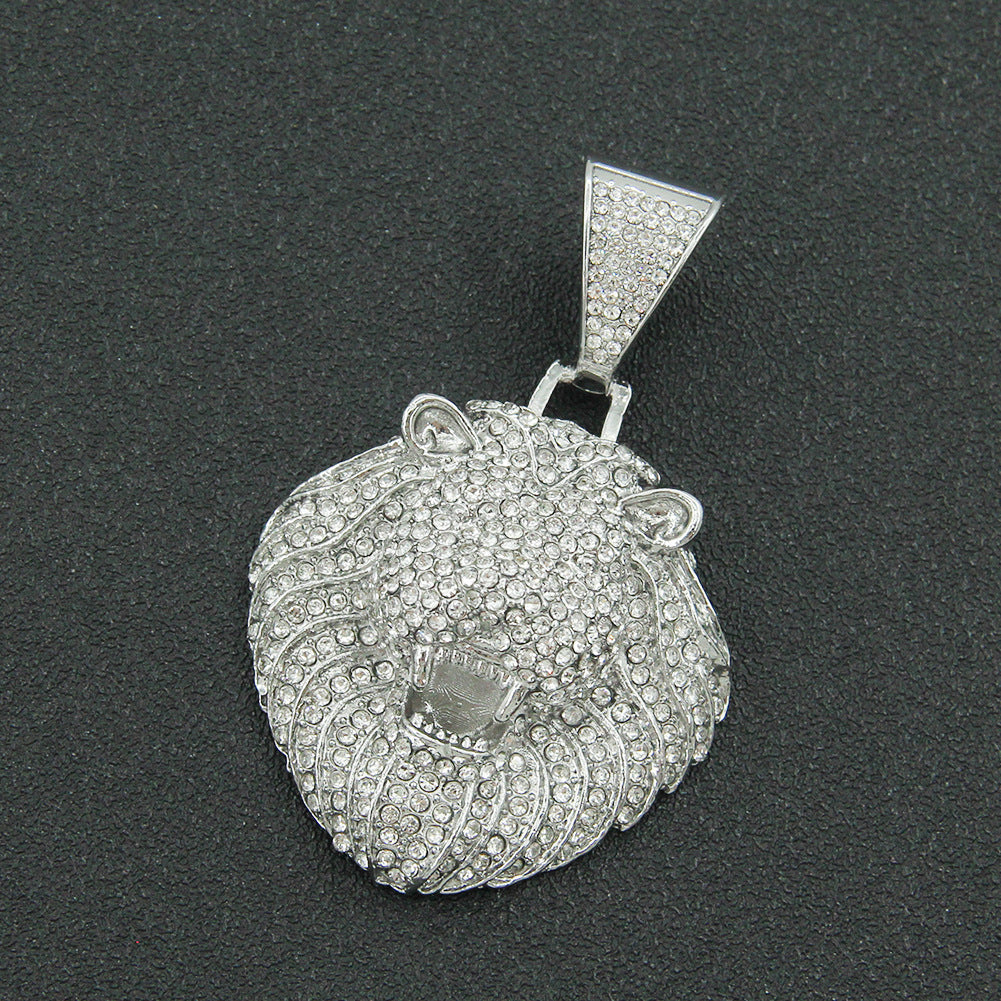 Colliers de hanche avec pendentif tête de Lion pour hommes, chaîne à maillons cubains