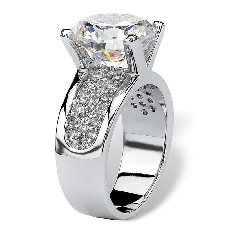 Ornament Fashion Creative Zircon Gemstone Wedding Week Rings