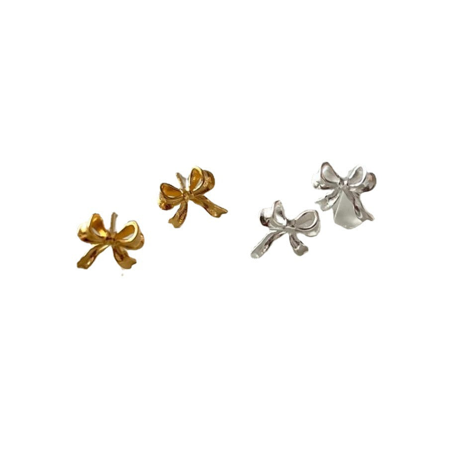 Bow Simple Female Design Senior Sense Earrings