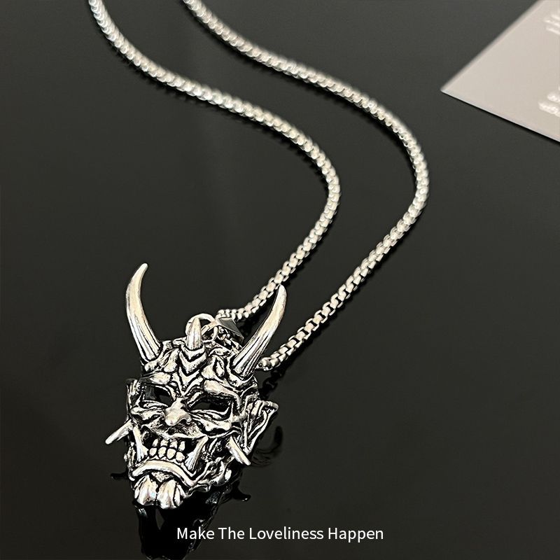 Pendentif masque pour hommes, colliers hip hop cool et uniques