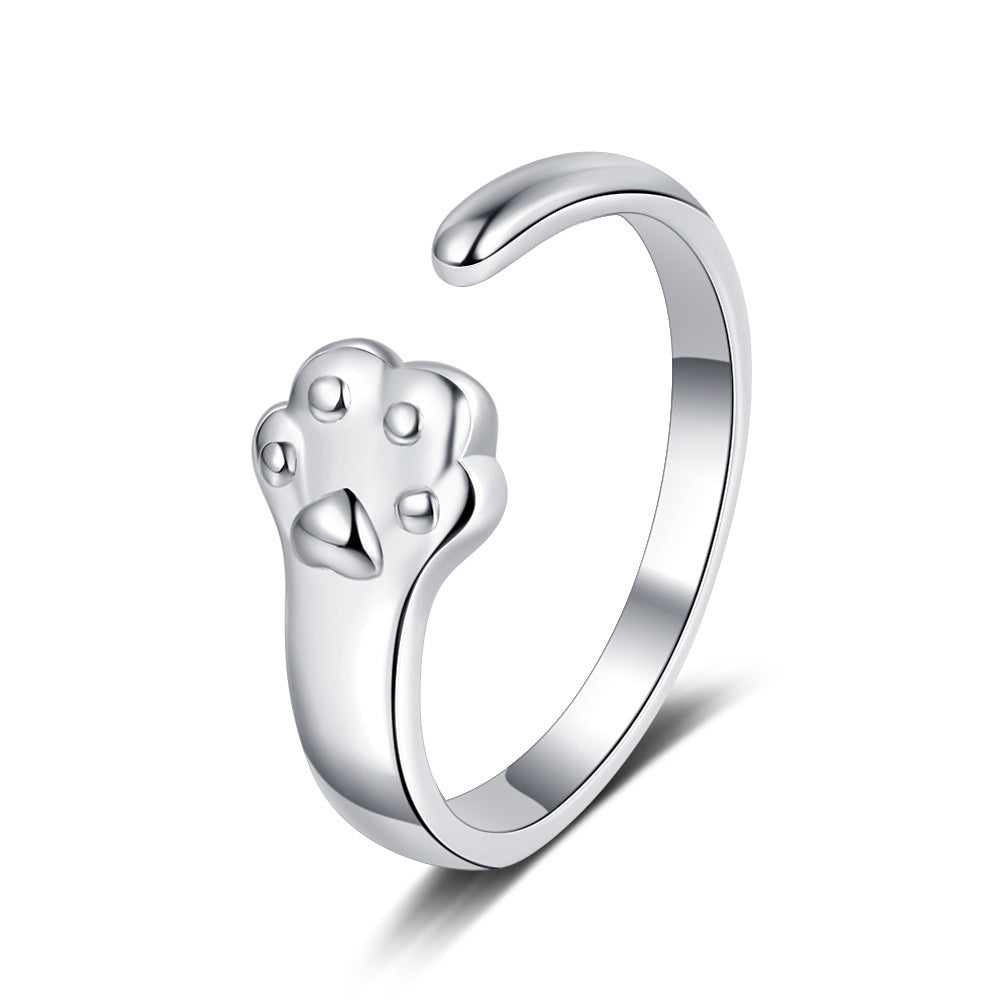 Cat Female Cute Claw Opening Adjustable Rings