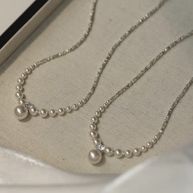 Pièces de colliers en argent français élégants de haute qualité pour femmes