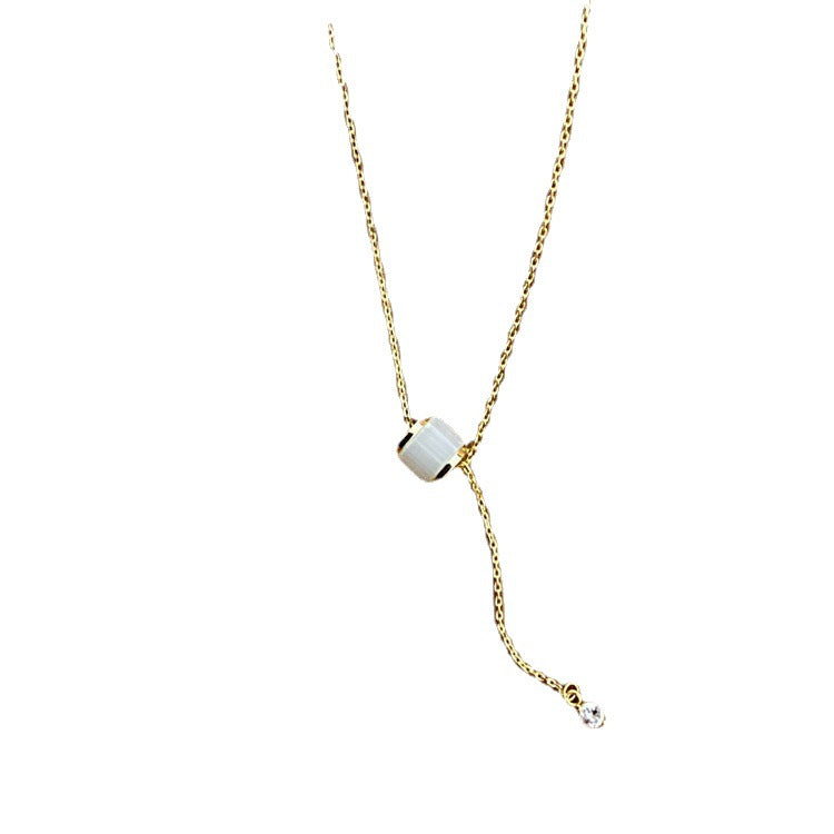 Damen-Taillen-Pullover-Kette, Schlüsselbein, leichte Luxus-Halsketten