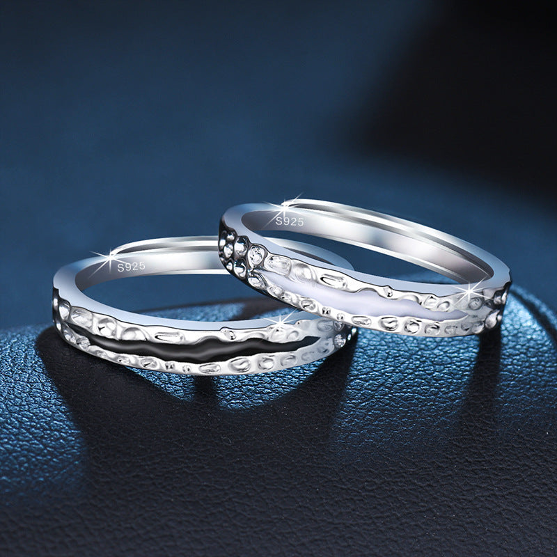 Of Trendy Open-end Personality Fashion Black And Rings