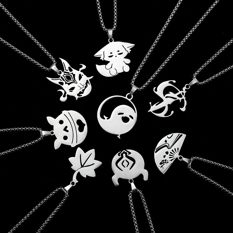 Women's & Men's & God Peripheral Titanium Steel Hip Hop Necklaces