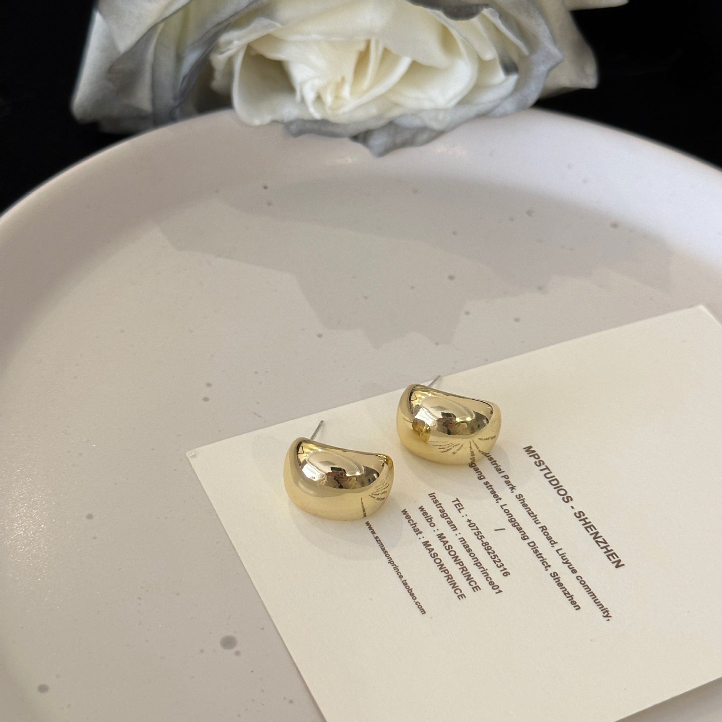 Sier Needle Fashion Trend Petite Personality Earrings