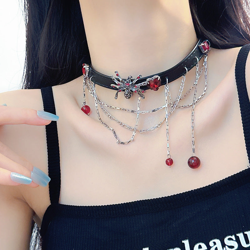 Sweet Wine Red Vampire Ear Hot Necklaces
