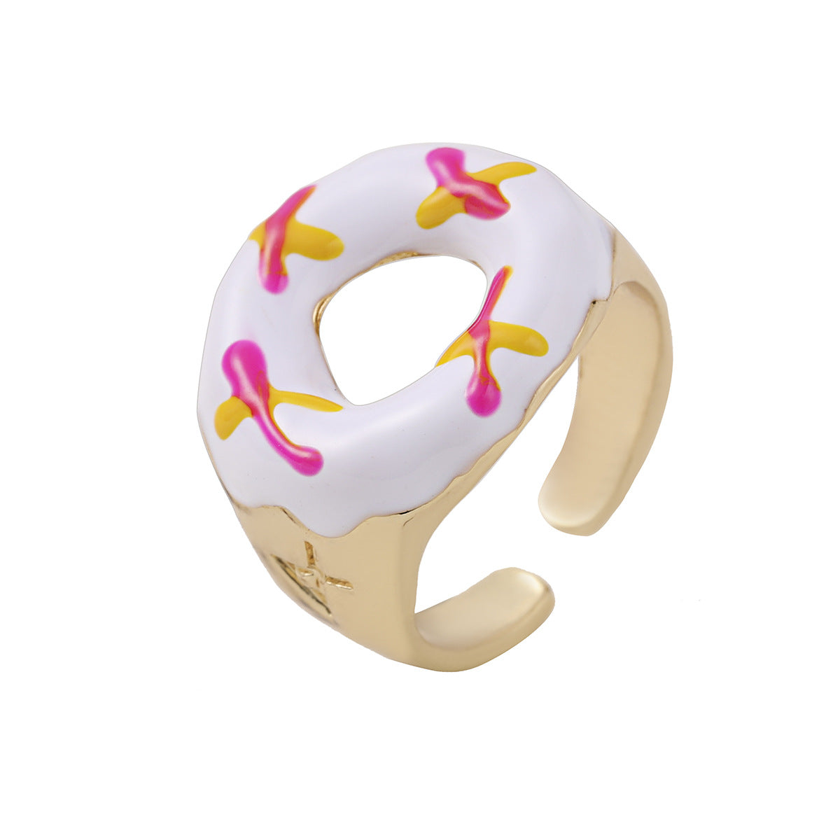Creative Alloy Drip Donut Hip Hop Rings
