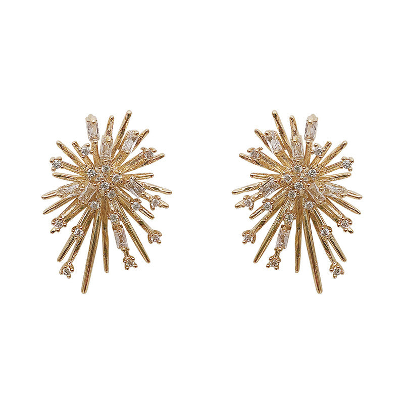 Feuerwerks-Ohrringe für Damen, wunderschön besetzt mit Zirkon-Temperament-Ohrringen