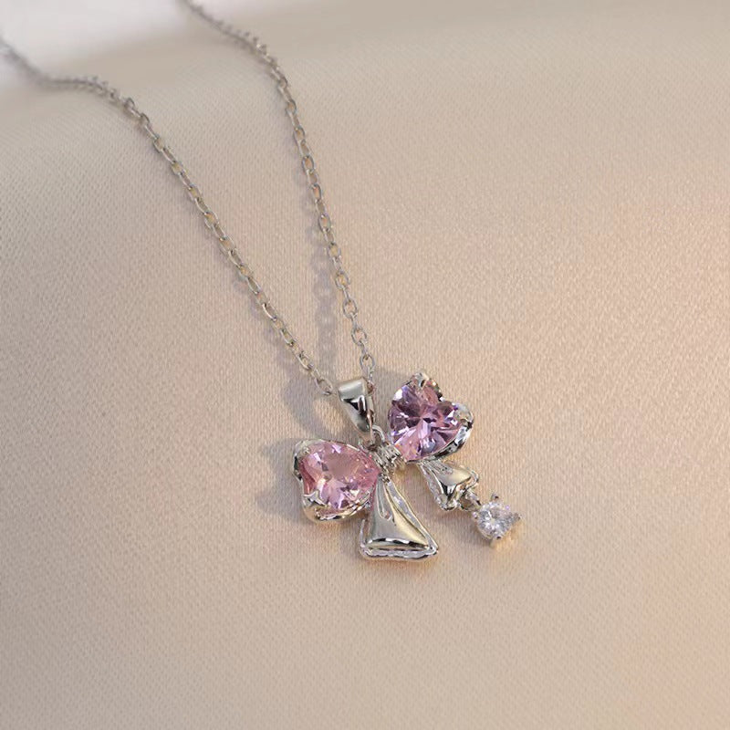 Colliers de diamants papillon de style coréen Fan