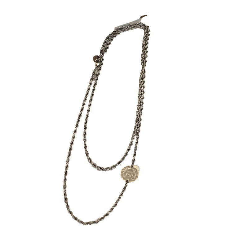 Women's Pendant Titanium Steel Design High-grade Sweater Chain Necklaces